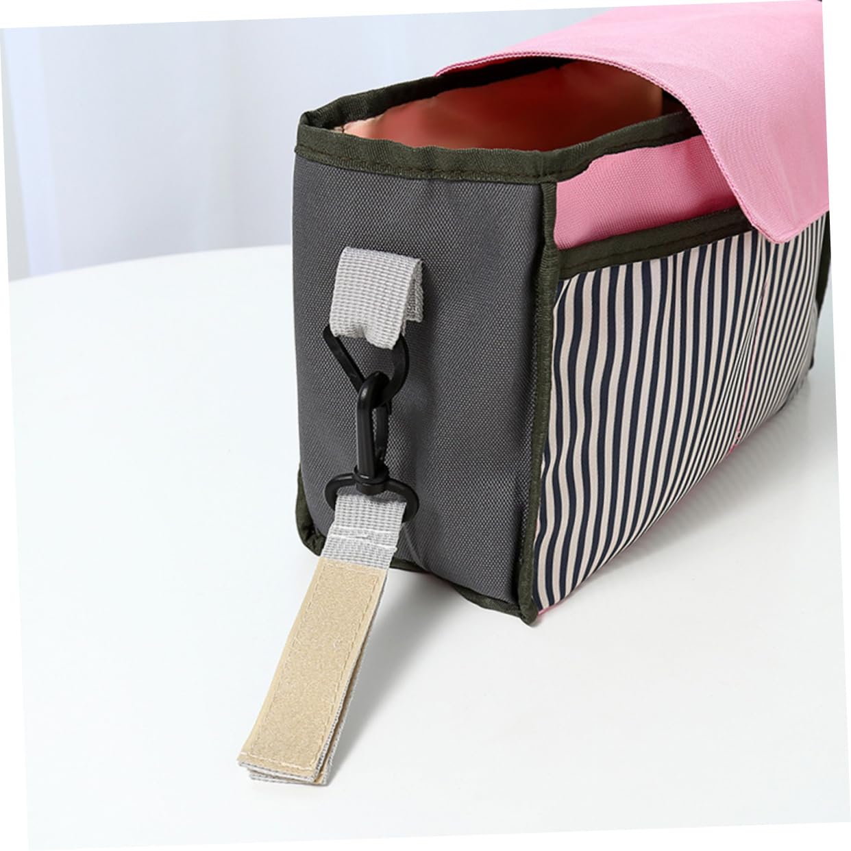 TOYANDONA 3 Pezzi Borsa da Appendere per Passeggino di Capacità Organizer per Biberon Pannolini Giocattoli Portabicchieri Portaoggetti Portatile Nero