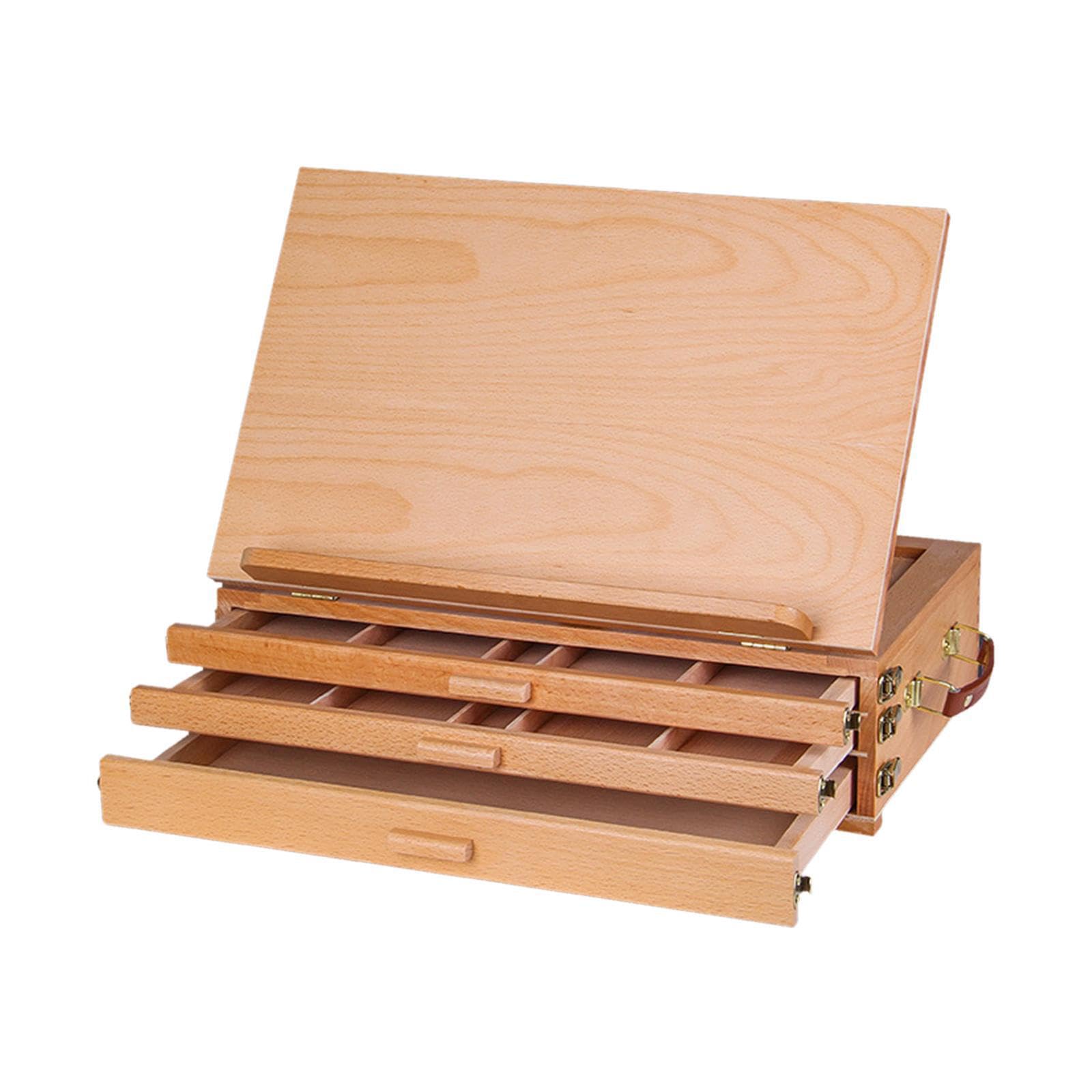 Boîte de rangement pour matériel artistique transformable en chevalet de dessin avec réglages ajustables, conçue pour les enfants et les adultes