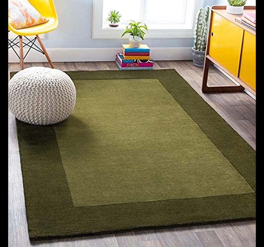 Image of Carpets and Rugs Handwoven Woolen Thick Floral and Contemporary Designs for Area Rugs, Carpets for Living Room, Bedroom, Hall Size 2x10 feet Bedside Runner