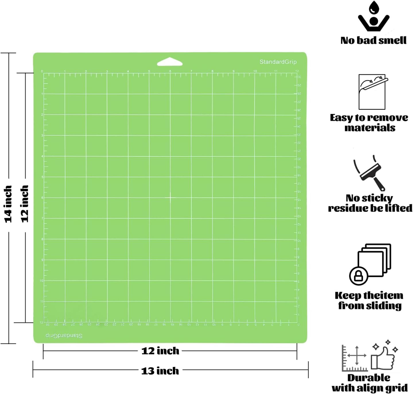 AUNKZL 3 Pack Cutting Mats for Explore One/Air/Air 2/Maker/Maker 3 12x12 Inch Standard Green Grip Adhesive Sticky Non-Slip Durable Mat Cut Mats Replacement Accessories (Green Standard Grip)