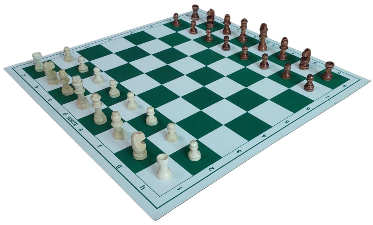 KORNERS 18 x 18 Inches Roll- Up Vinyl Tournament Chess Board Set, with Storage Bag, Chess Pieces and Extra Queens (B0DFWCSY9L) Amazon Price History, Amazon Price Tracker