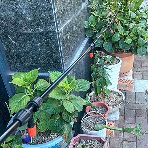 Irrigation Kit,Hose Atomizing Nozzle Connector Automatic Spraying Drip Irrigation Watering Kit Adjustable Automatic Micro Garden Irrigation System15m/49.2ft 8/11