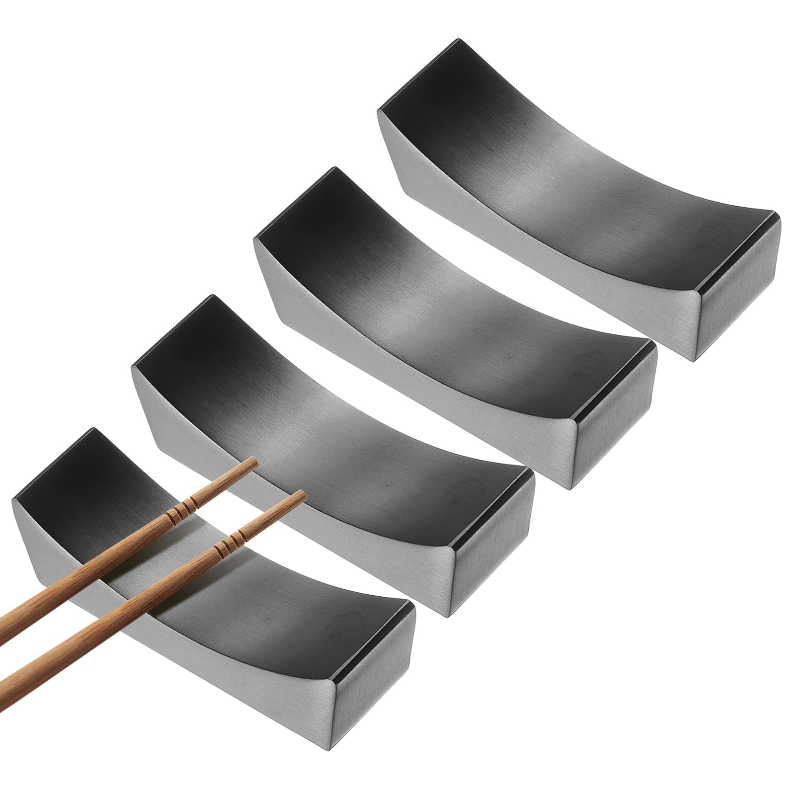 Repose-baguettes acier inoxydable 304 noir support couteau et cuillère