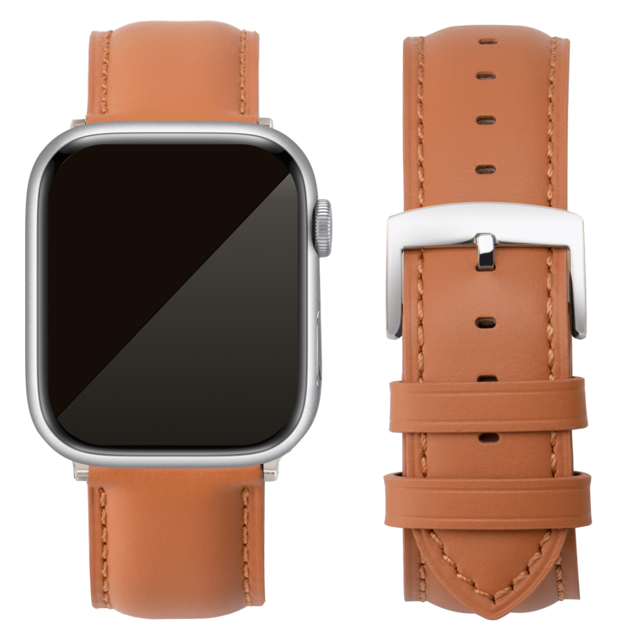 CORROPELLE Leather Watch Bands Compatible with Apple Watch 41mm 40mm 38mm for Men Women, Top Grain Leather Replacement Band Watch Straps Compatible with iWatch Series 9 8 7 6 5 4 3 2 1 SE SE2