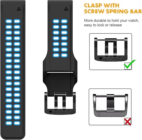 Vista 5 de KFAA Correa de reloj de 22 de 1.024 in para Garmin Fenix 7 Fenix 6 5 5Plus 935 945 pulseras de silicona Easyfit para correa de reloj Fenix 7X 6X 5X