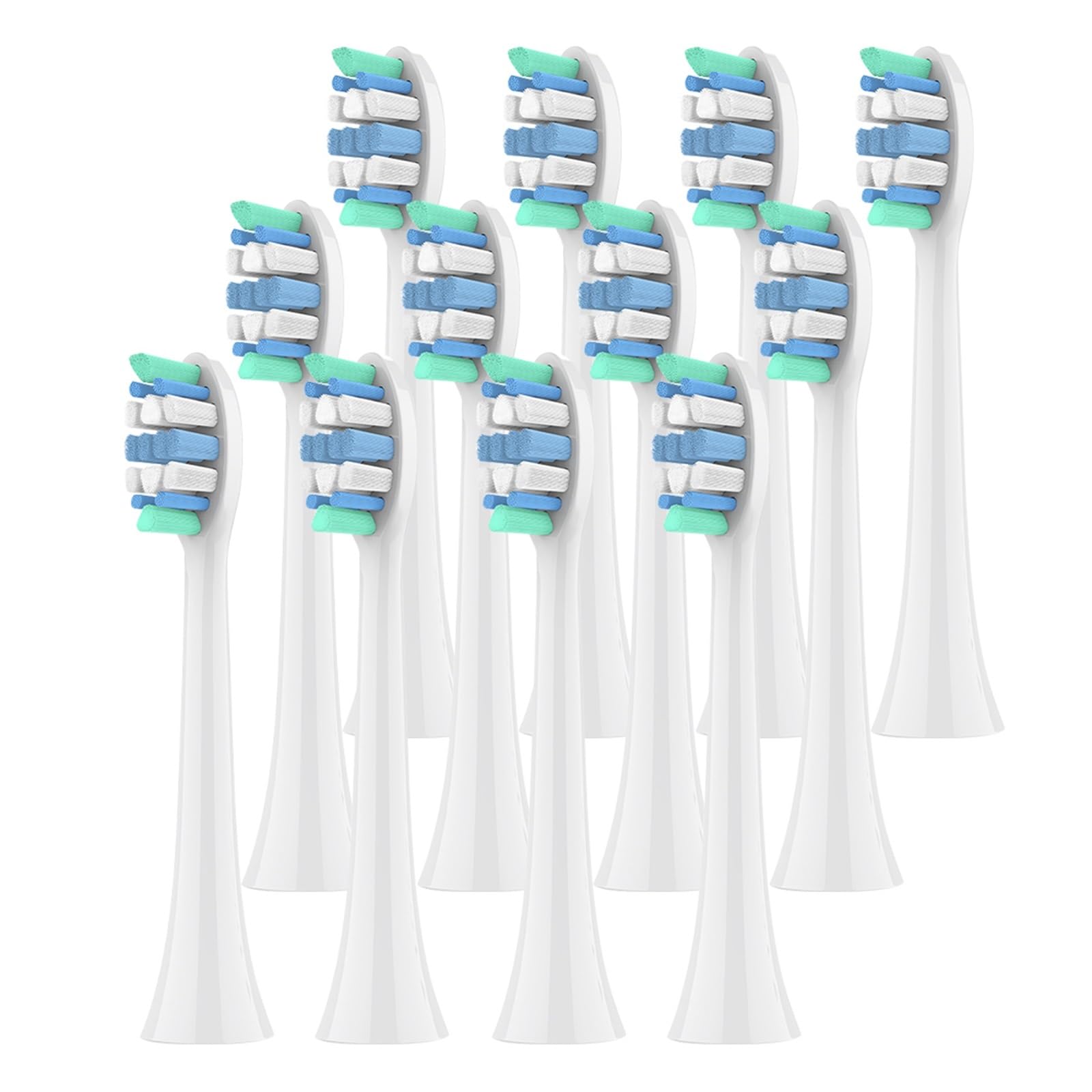 Cabezales, Compatible Con Philips, 2100 4100 5100 6100 | 7300, 9000, 1100, 4300, 5300, 6500, 7000, 7500, cabezales de encaje(White-12 Pcs)