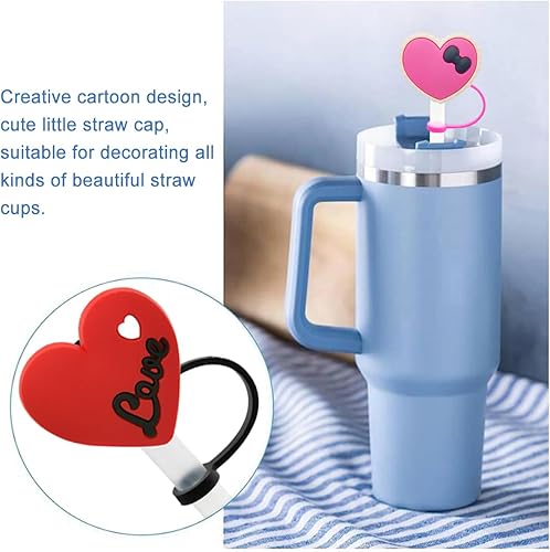 Miniatura 72 de Straw Cover Cap for Stanley Cup,Straw Topper Compatible for 30&40 Oz Tumbler with Handle,10mm 0.4in Dust-Proof Reusable Straw Tips Lids,Straw Tip