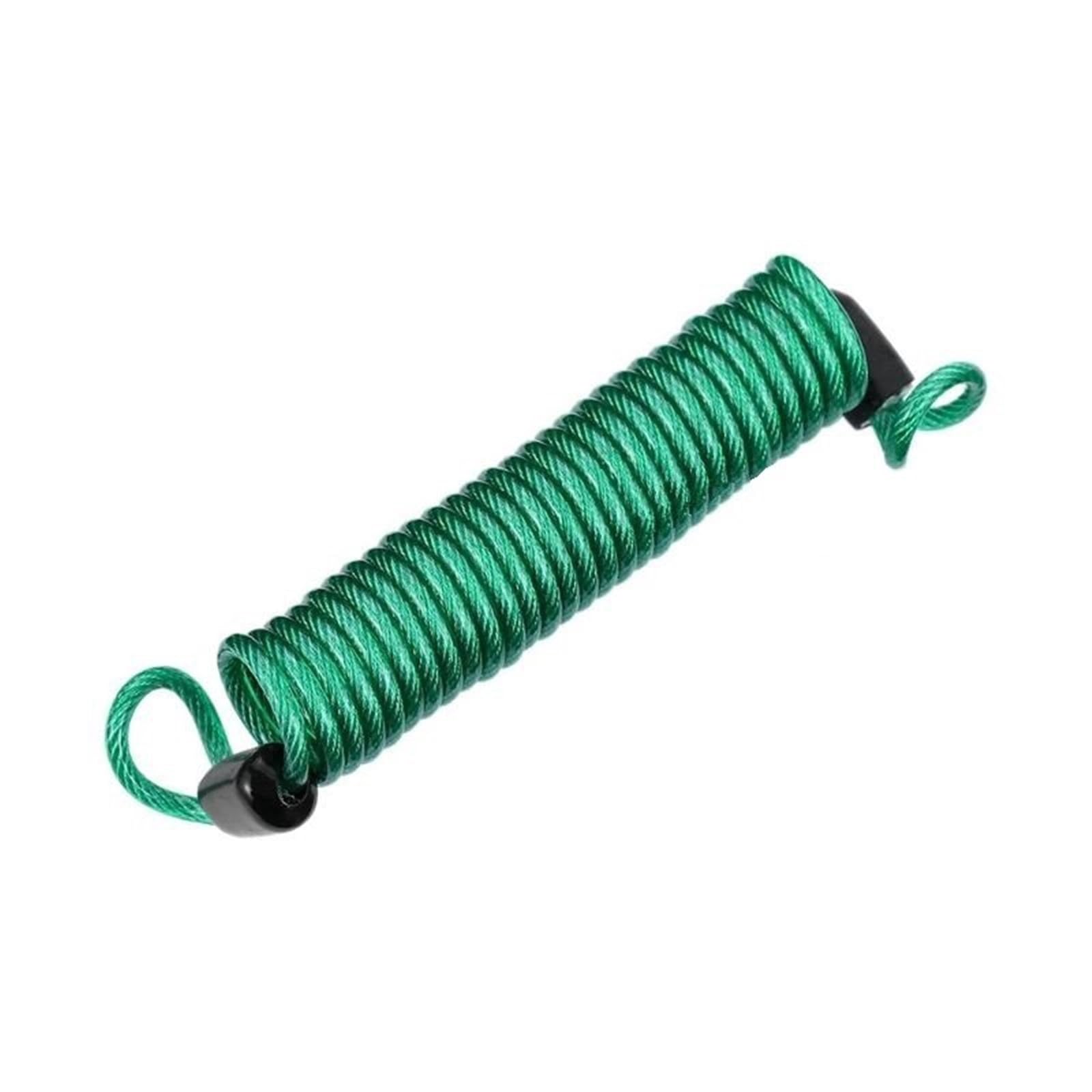 Bqwyedpl Green Motorcycle Handlebar Lock Motorcycle Wheel Disc Spring Reminder Cable Alarm Lock Security Anti Thief Motorbike Accessories Motorcycle Chain And Padlock(Green)
