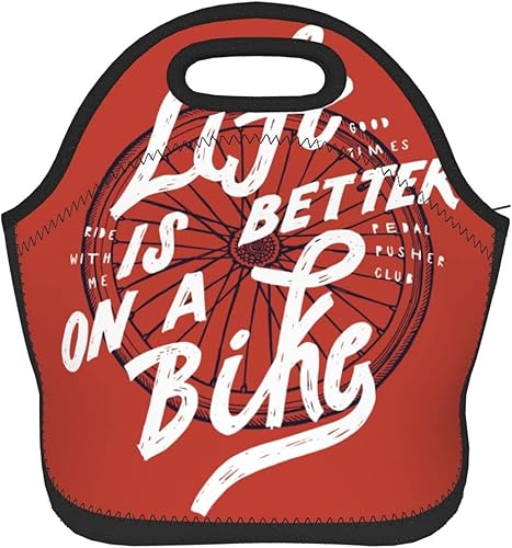 Miniatura 2 de Bicycle Lunch Bag Reusable Lunch Box Insulated Leak Proof Lunch Tote With Portable For Women Men Tote Bag For Work, Office, Picnic, Camping,