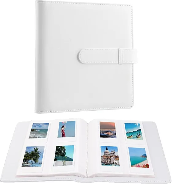256 Pocket Photo Album for Polaroid Pictures Compatible with Fujifilm Instax Mini LiPlay, 12, 11, 9, 8, 40 Evo, 7S Instant Cameras, and Polaroids Snap Touch, PIC-300, Z2300, Mint Zip Printers (White)