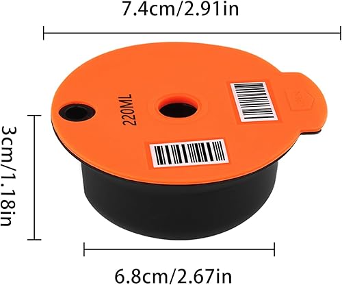 Miniatura 2 de Cápsulas de café recargables, cápsulas de café reutilizables de 7.4 fl oz para máquina de café Bosch Tassimo, cápsulas de café recargables con tapa