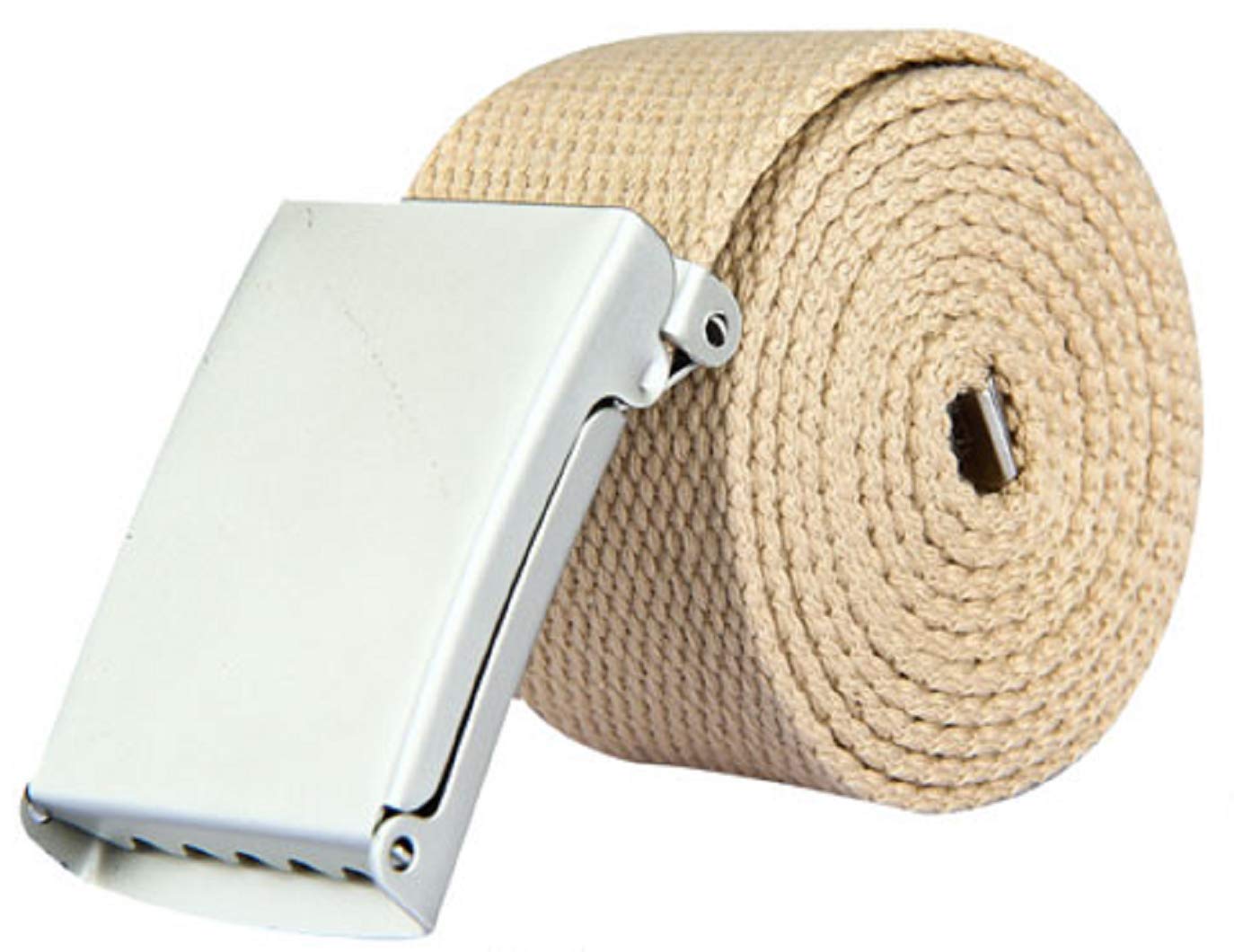The Leather Emporium Unisex Plain Webbing Canvas Belt To 38" - Beige