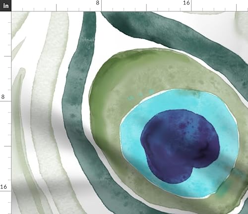 Miniatura 4 de Spoonflower Fabric - Watercolor Animal Print Nature Feathers Printed on Petal Signature Cotton Fabric Fat Quarter - Sewing Quilting Apparel Crafts