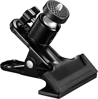 SUPON Multi-Function Tripod Camera Clip Clamp Flash Holder Mount with 360 Swivel Photography Ball-Head 1/4" Threaded Screw for Camera Tripod, SLR, DSLR, Video Cameras,Studio Backdrop Camera