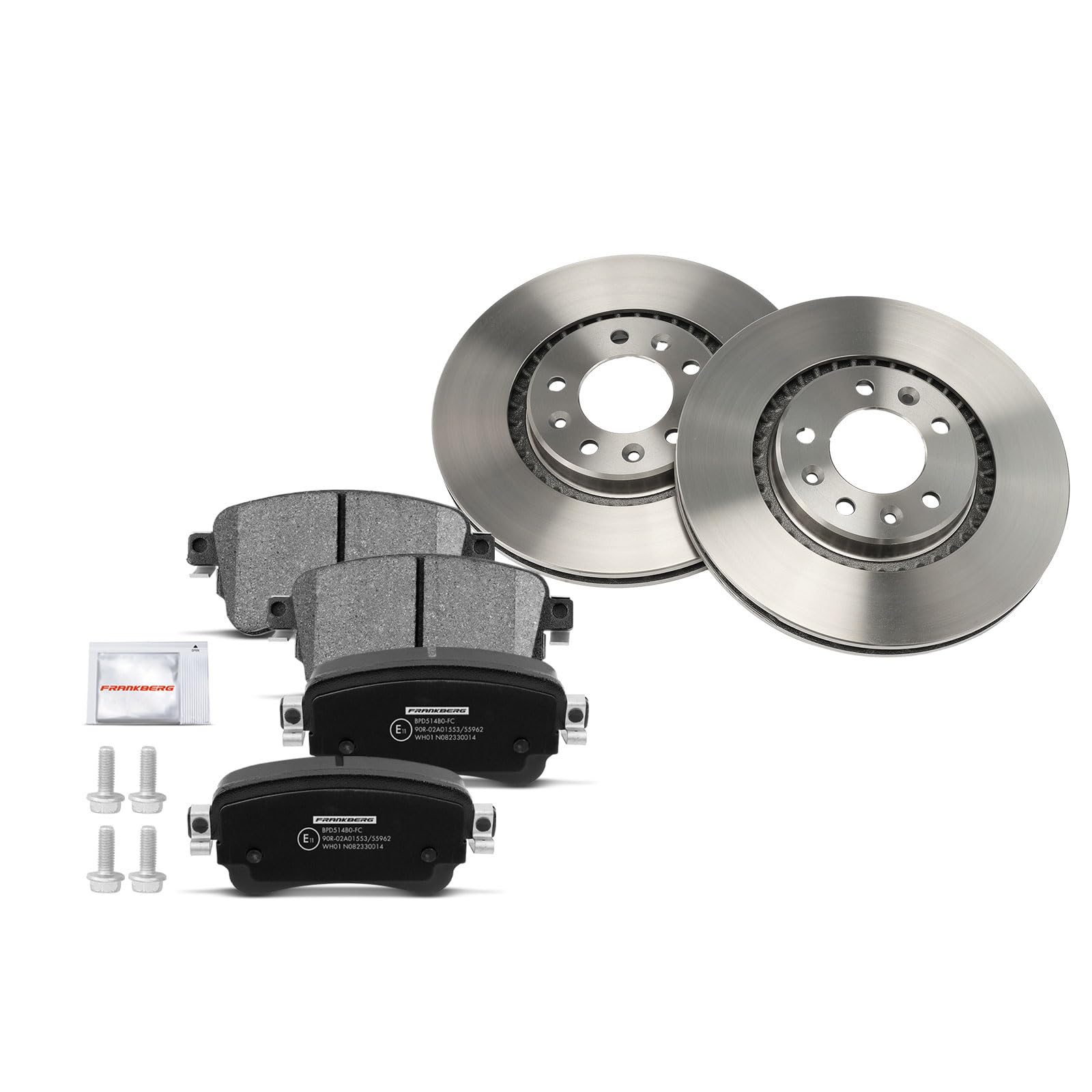 Frankberg Set freni incl. 2x Dischi Freno + 4x Pastiglie dei Freni Posteriore Compatibile con Proace Bus MDZ Spacetourer Bus V TR.A.Veller Bus V Replace# 1617936880, SU001A6135