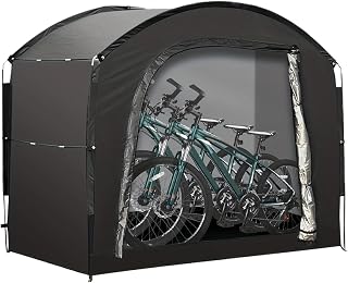 Refugio de almacenamiento para bicicletas, cobertizo organizador de motocicleta de tela Oxford, accesorio organizador transpirable para equipo de camping, equipo de piscina, motocicleta, cortacésped