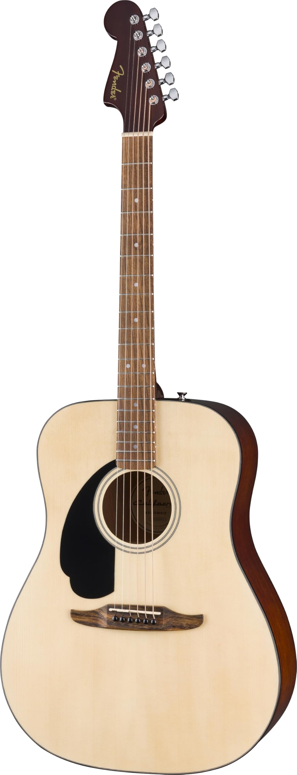 Fender California Standard Redondo Chitarra Acustica per Mancini, Tavola in Abete, Battipenna Nero, Naturale