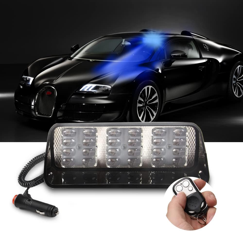 Amazon.fr yifengshun 24 LED Bleu Gyrophare Stroboscope LumièRe D