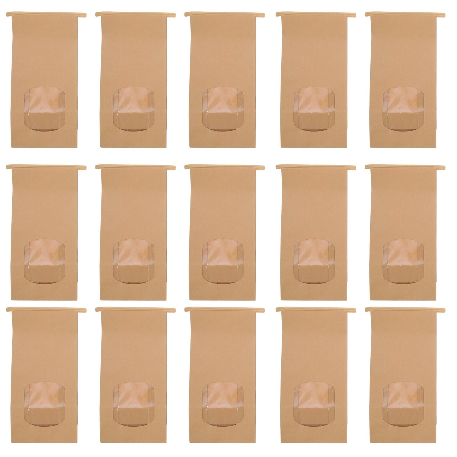 Paquet D'emballage en Papier Kraft 8oz pour Biscuits et Snacks, 100pcs, Résistants la Graisse, Garde Fraîcheur, pour Petite Entreprise ou Usage à Domicile