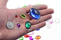 Vista 3 de 1.575 x 1.181 in, verde esmeralda H106, diamantes de imitación acrílicos ovalados con parte trasera plana, gemas para disfraz de cosplay, joyas