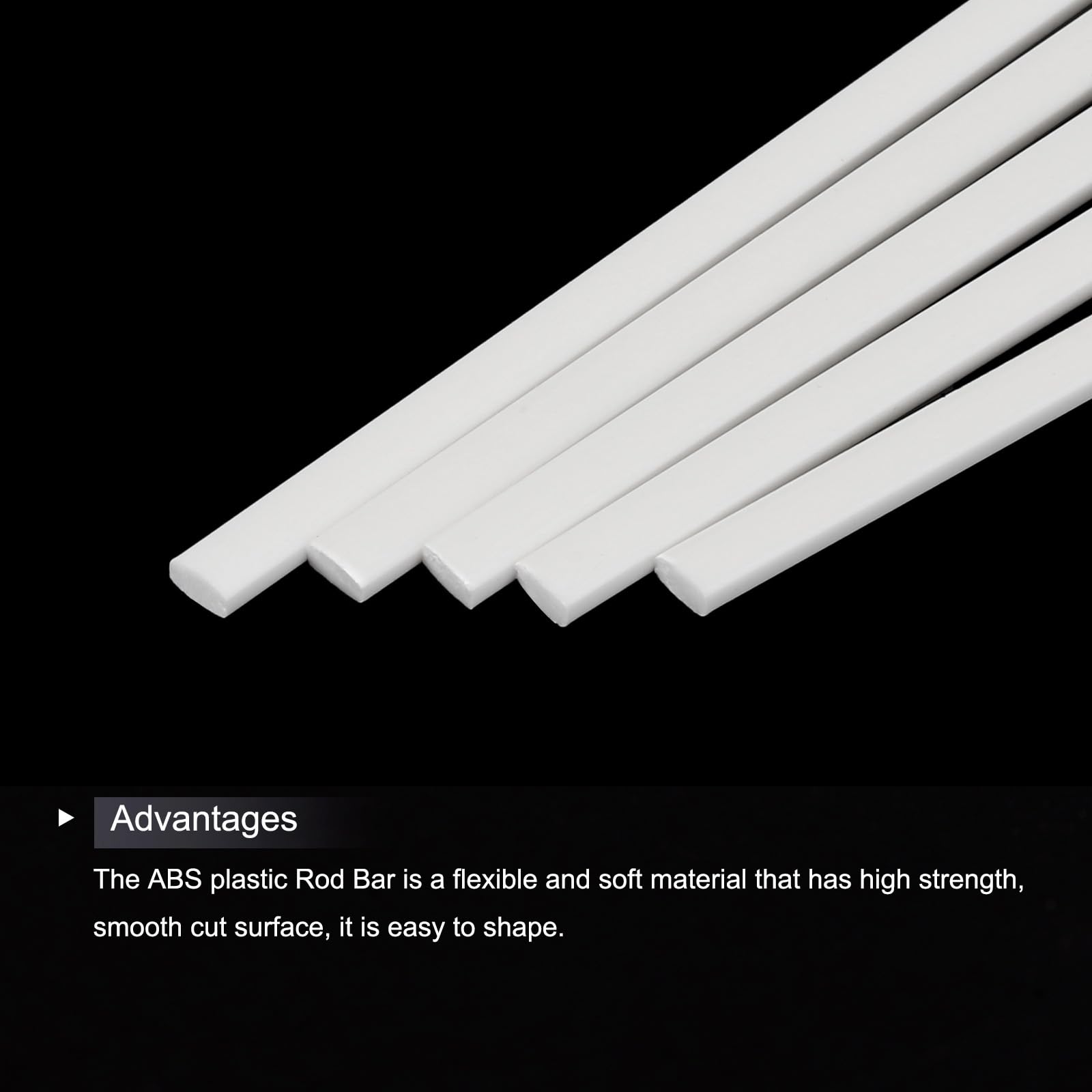 20x ABS-Kunststoffstäbe – 2x2x250 Mm, Weiß, Rechteckig, Für Modellbau & DIY-Projekte