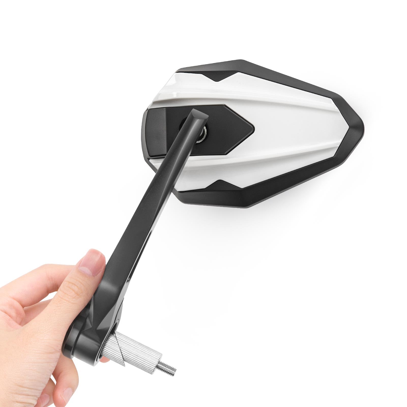 Amazon | KiWAV 4Rizz 白 バーエンドミラー 7/8インチ（22mm）中空式