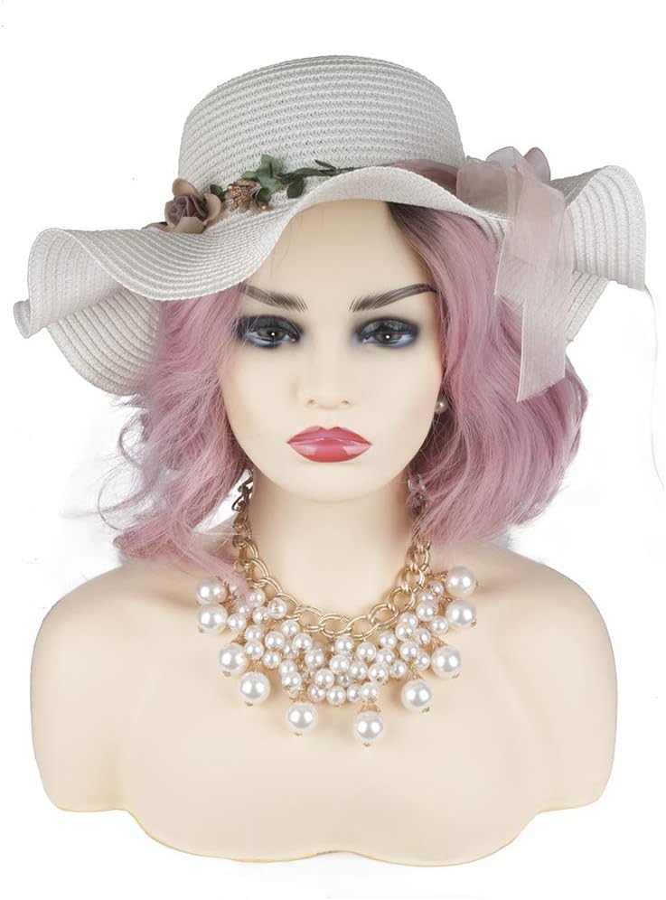 White Female Mannequin Head Bust with Shoulders for Wigs Display Making Styling