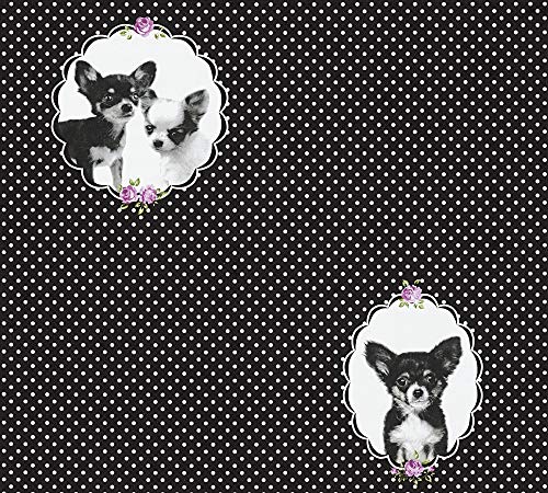 Animal Wallpaper for Kids Little Stars Non-Woven Wallpaper 10.05 m x 0.53 m Black Violet Made in Germany by Livingwalls 358512 35851-2 - Image 2