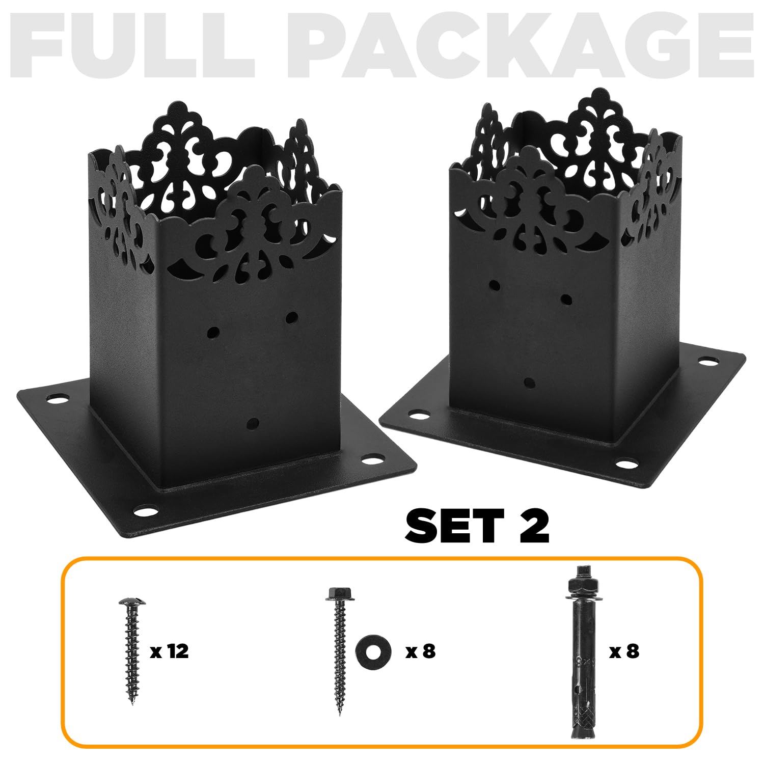 Snapklik.com : Creative Design 4x4 Square Bracket Post Base For Fence ...