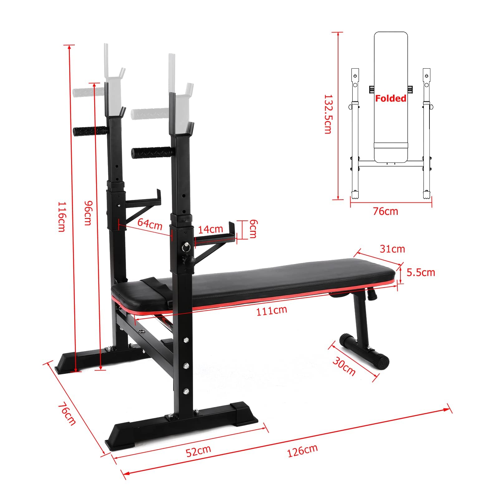 Banc de musculation en acier inclinable "Adjustable bench" Cantone