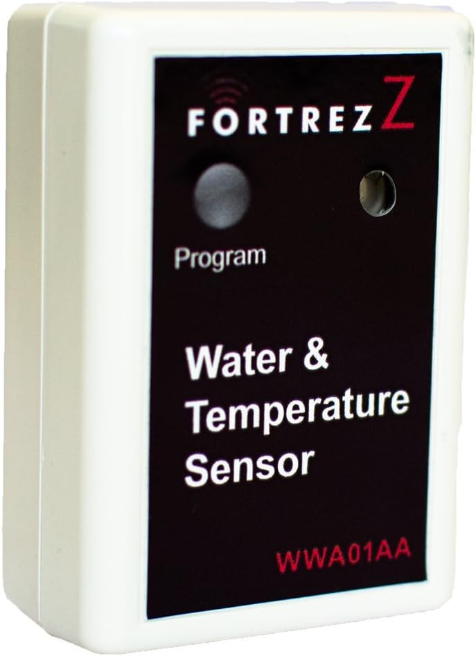 Wireless Water & Temperature Sensor White w/Buzzer; Cert ID: ZC08-09050007