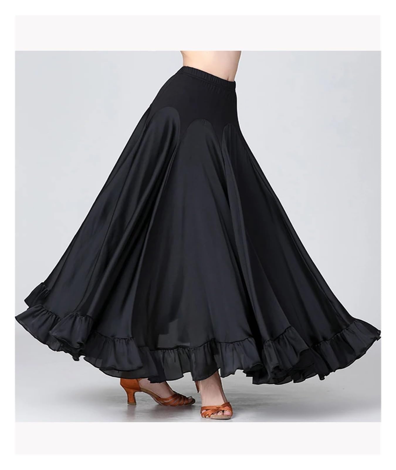 Jupe Longue Femme Jupe de Danse Moderne for Femmes, Jupe de Danse Standard Nationale, Costumes de Danse de Salon, Grandes Jupes Swing, Jupes de Valse de scène