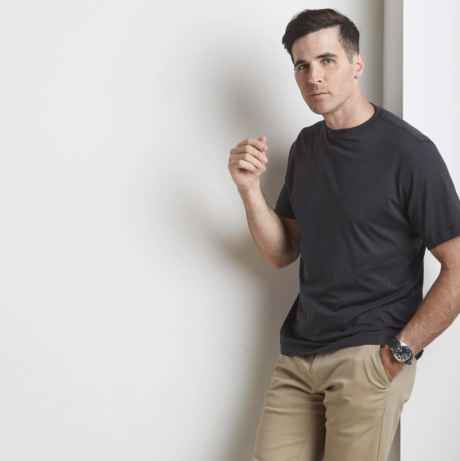 Classic Fit Short Sleeve Crew Neck Tee Shirt (M11-P) - Image 2