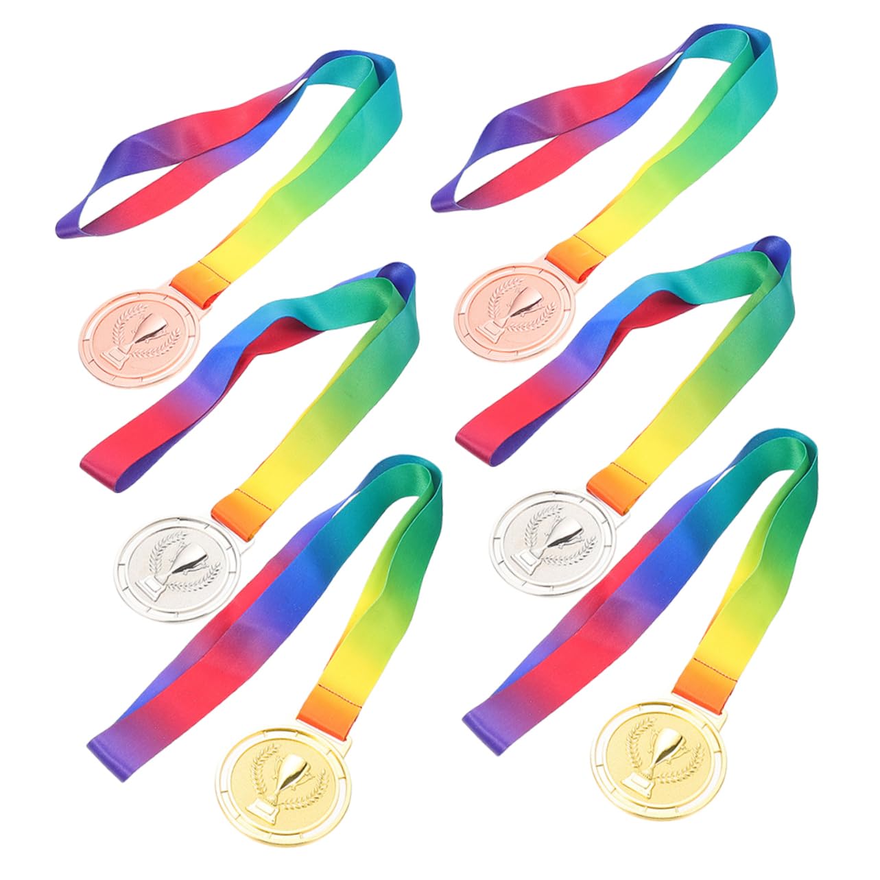 BESPORTBLE 18 STK. Teiliges Medaillen mit Lanyards Langlebige Metall Sportmedaillen Dekorative Auszeichnung für Schulwettkämpfe Party Accessoire für Schüler Sportveranstaltungen und Ehrungen