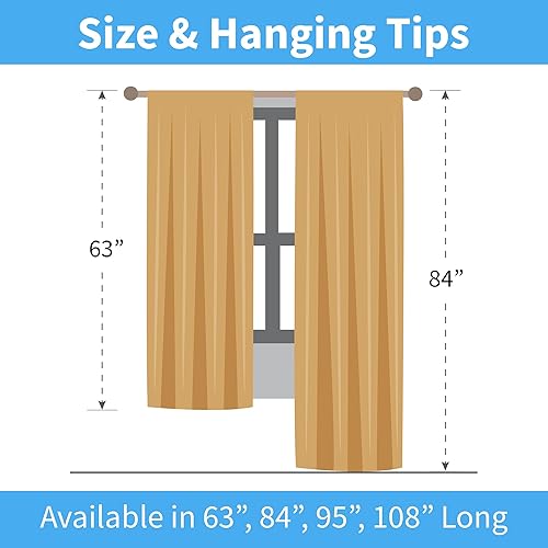 Miniatura 5 de LinenTopia Cortinas traslúcidas para ventana  2 paneles de cortinas transparentes, 54 x 63 pulgadas, elegantes cortinas traslúcidas que filtran la