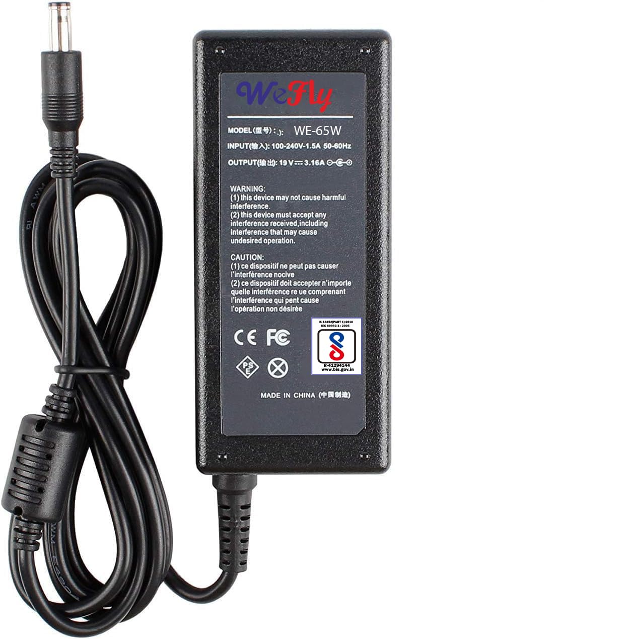 WeFly 60w 19v 3.16A Laptop Adapter Charger for Samsung Series 2 3 4 5 6 7 AD-4019 AD-6019 RV510 RV515 RV520 RV711 NP-RV511 R580 R480 NP300E4C NP300E5C P350E5C NP530E5M Laptop Adapter