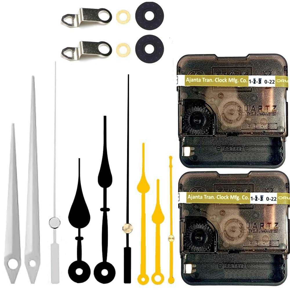 See full amazon price history chart for QEWINOX® Combo of 2 Ajanja Mfg. Quartz Machine for Big Size Wall Clock,Battery Operated,Clock Movement Machine with Needles and Hook 12 MM (Needles : Antique (Silver,Gold,Black 4) QEWINOX® Combo of 2 Ajanja Mfg. Quartz Machine for Big Size Wall Clock,Battery Operated,Clock Movement Machine with Needles and Hook 12 MM (Needles : Antique (Silver,Gold,Black 4) (B0BR8C1T9P) Amazon Price History, Amazon Price Tracker