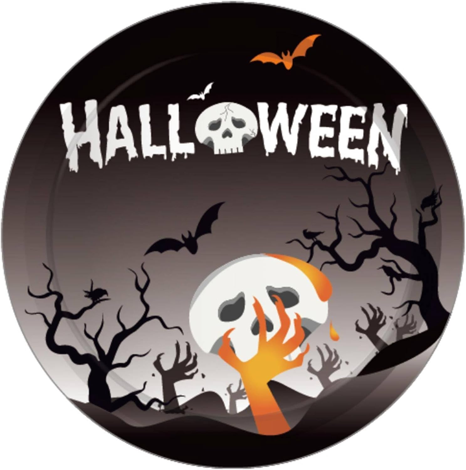 Halloween Black Paper Plates - 68PCS Set of Disposable Party Supplies Tableware