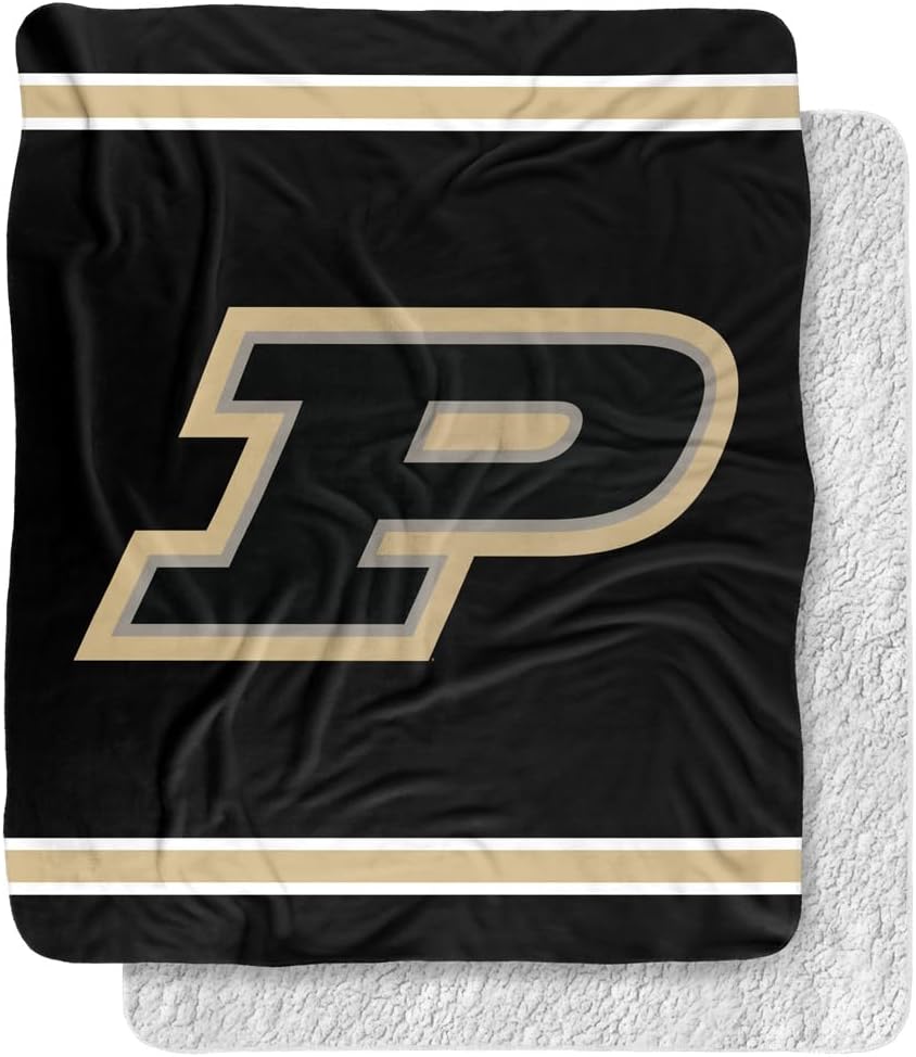 LOGOVISION Official Collegiate Primary Logo Collection Silky Touch Sherpa Back Super Soft Throw Blanket Collection