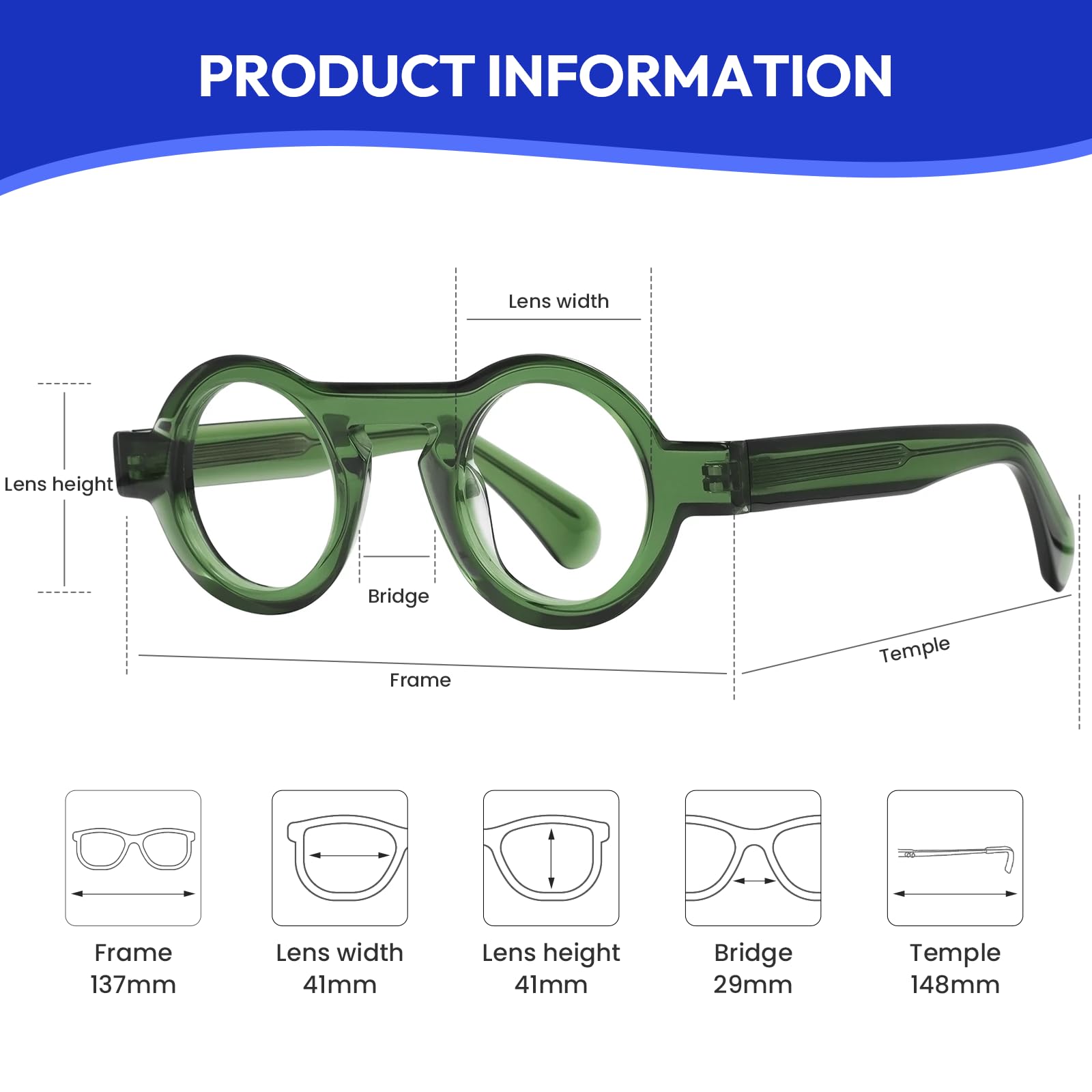 Round Reading Glasses 1.0 For Women/Men With Blue Light Blocking Protection,Flexible Spring Hinge Blue Blockers Computer Readers Anti Glare Bluelight Filter Eye Strain Eyeglasses,Green