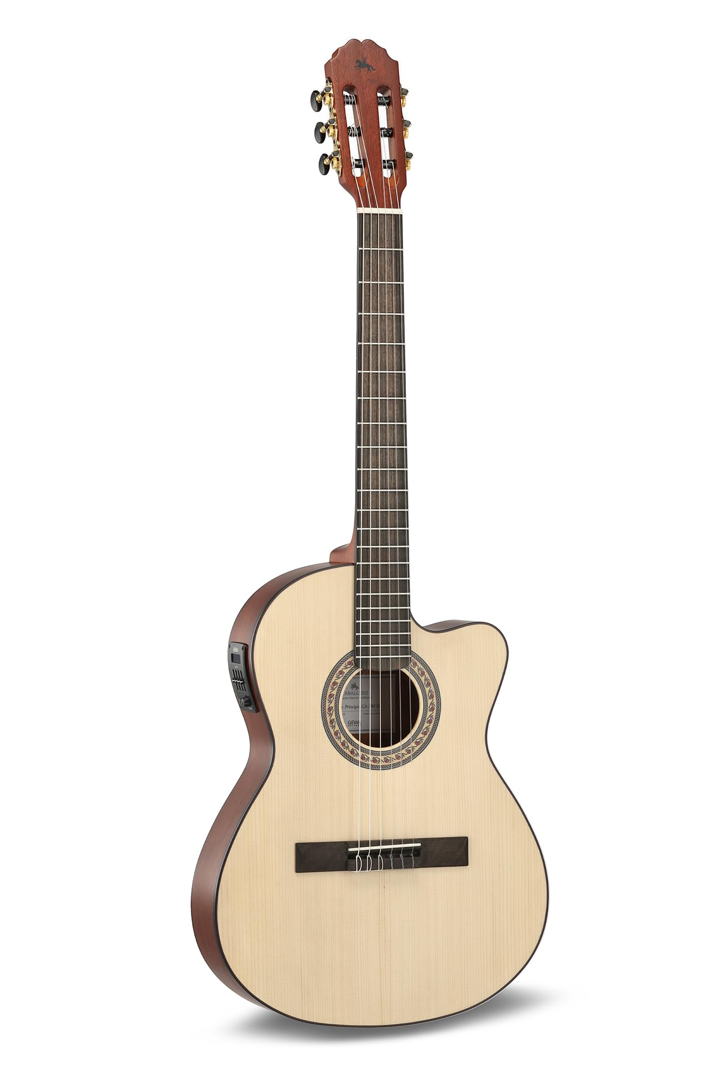 Chitarra elettroacustica Caballero Principio - Slim Electric Neck - Tavola in abete massiccio - Fondo/fasce in mogano sapelli - Preamp EQ a 4 bande - CA-PM SE