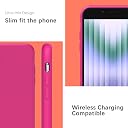 YATWIN Silicone Back Case for iPhone SE 2020/2022, iPhone 7/8, Soft-Touch Phone Back Cover for Apple iPhone SE 2nd 3rd Generation - Magenta gallery image