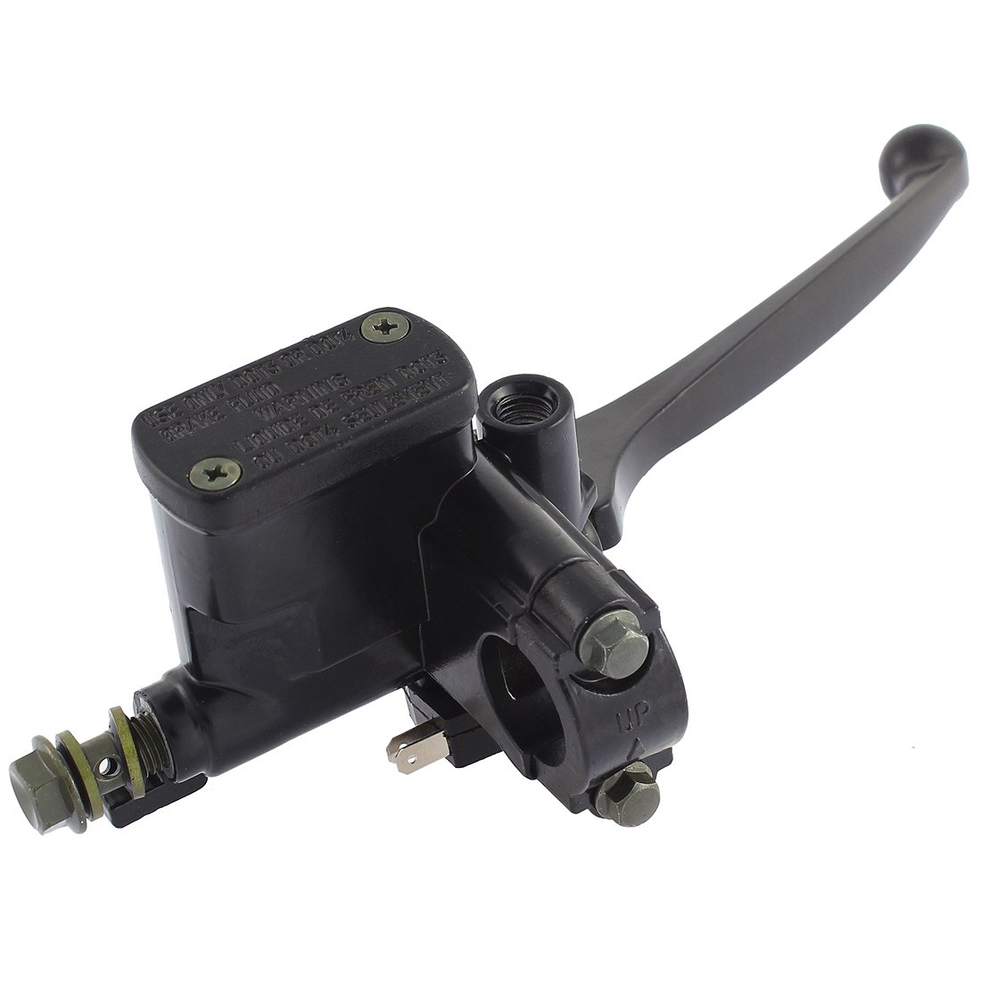 sourcingmap Pompe de frein avant en métal noir pour moto