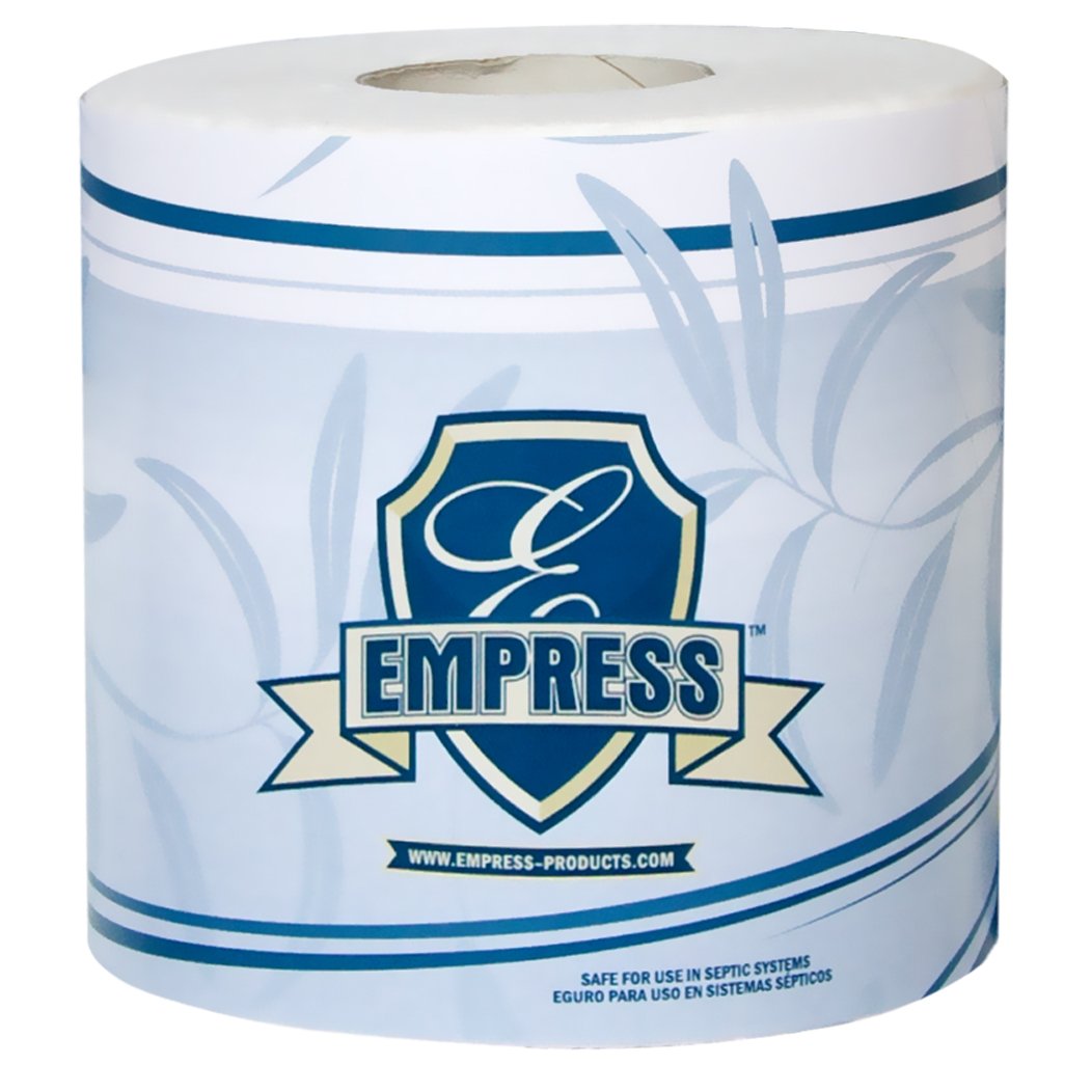 Empress BT 4232500 Bath Tissue Roll, 2Ply, 4.25" Length, 3.25" Width, White (Pack