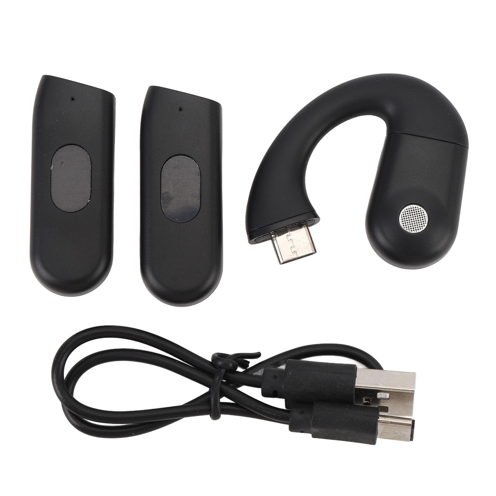 VBESTLIFE Auricolare Bluetooth a Orecchio Singolo, Conduzione Ossea BT V5.5 Auricolare con Cancellazione del Rumore, Microfono Ruotabile a 180 °, Riproduzione di 30 Ore, per lo Sport, Guida