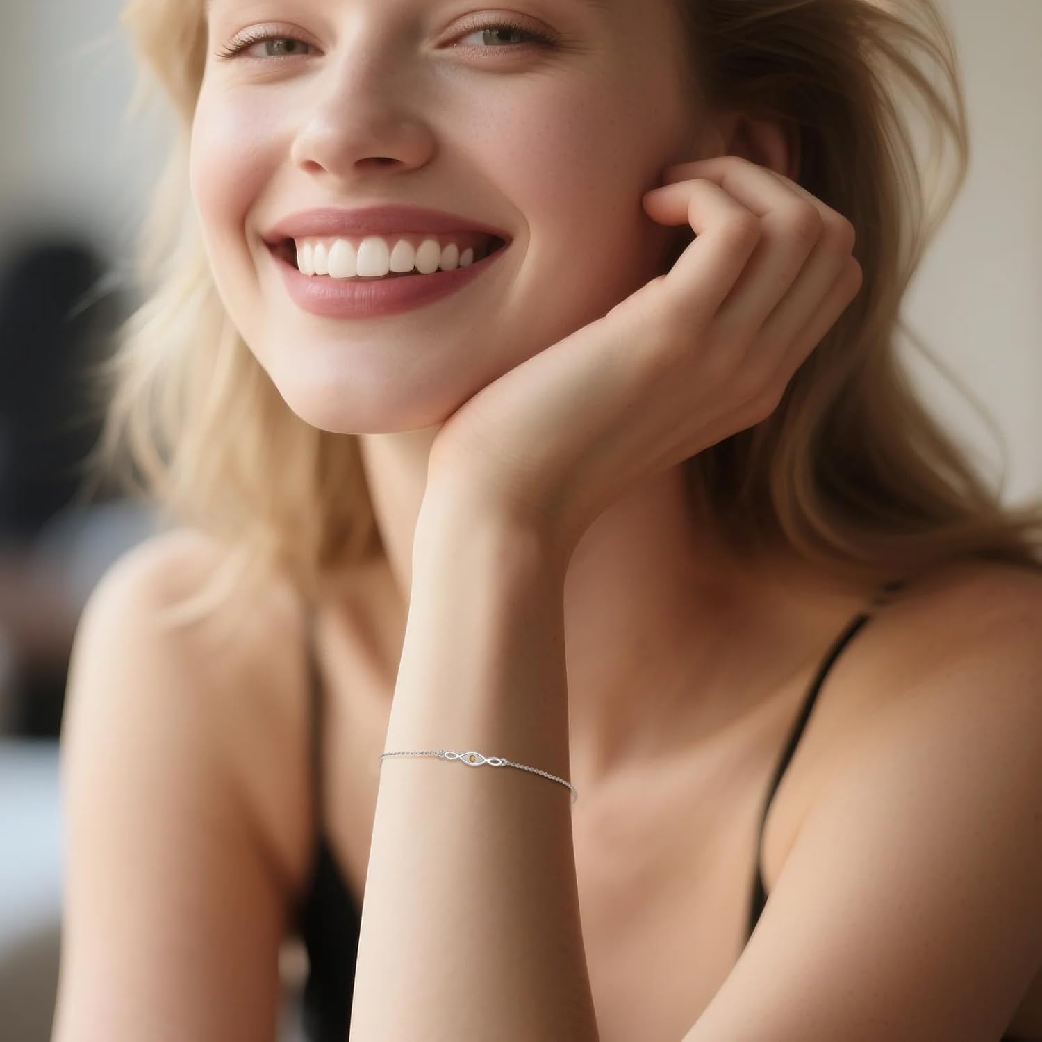 Mustard Seed Bracelet 925 Sterling Silver Infinity Mustard Seed Bracelet Christian Faith Jewelry Gift for Women