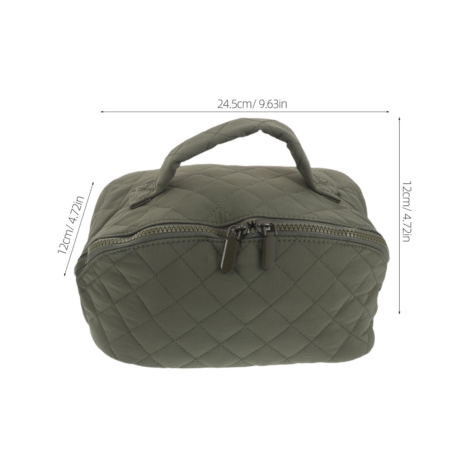 Healvian Borsa Portatrucco di Grande Capacità per Viaggio Organizer con Divisore per Articoli da Toeletta Borsa Portatile con Ampia Apertura e Maniglia per Oggetti Essenziali