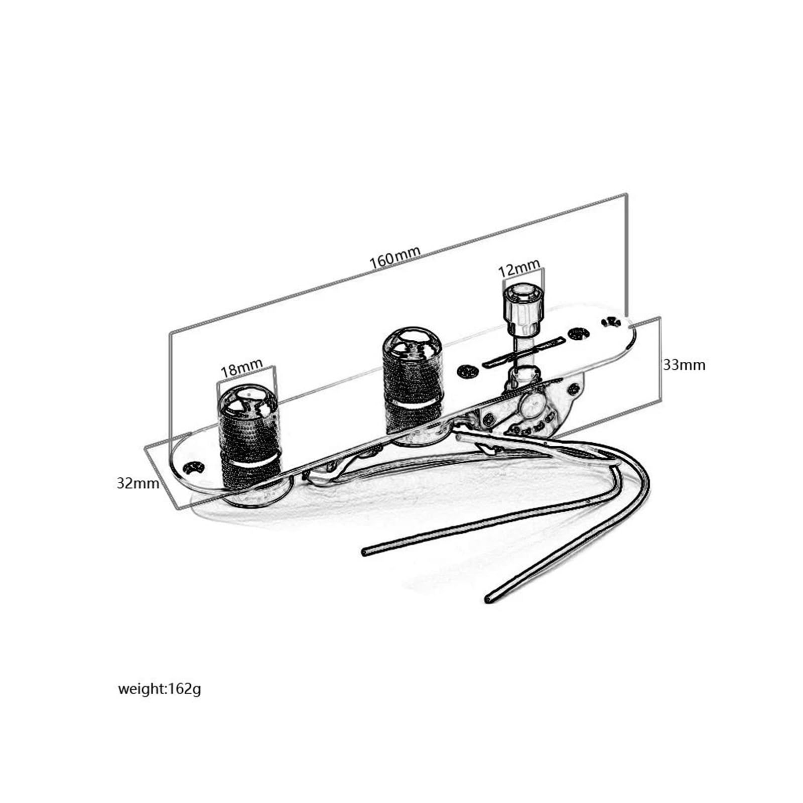 Kits Harnais Guitare Câblés Convient pour guitare électrique Tl avec bouton de commutation de faisceau de câbles commande pré câblée à 3 voies