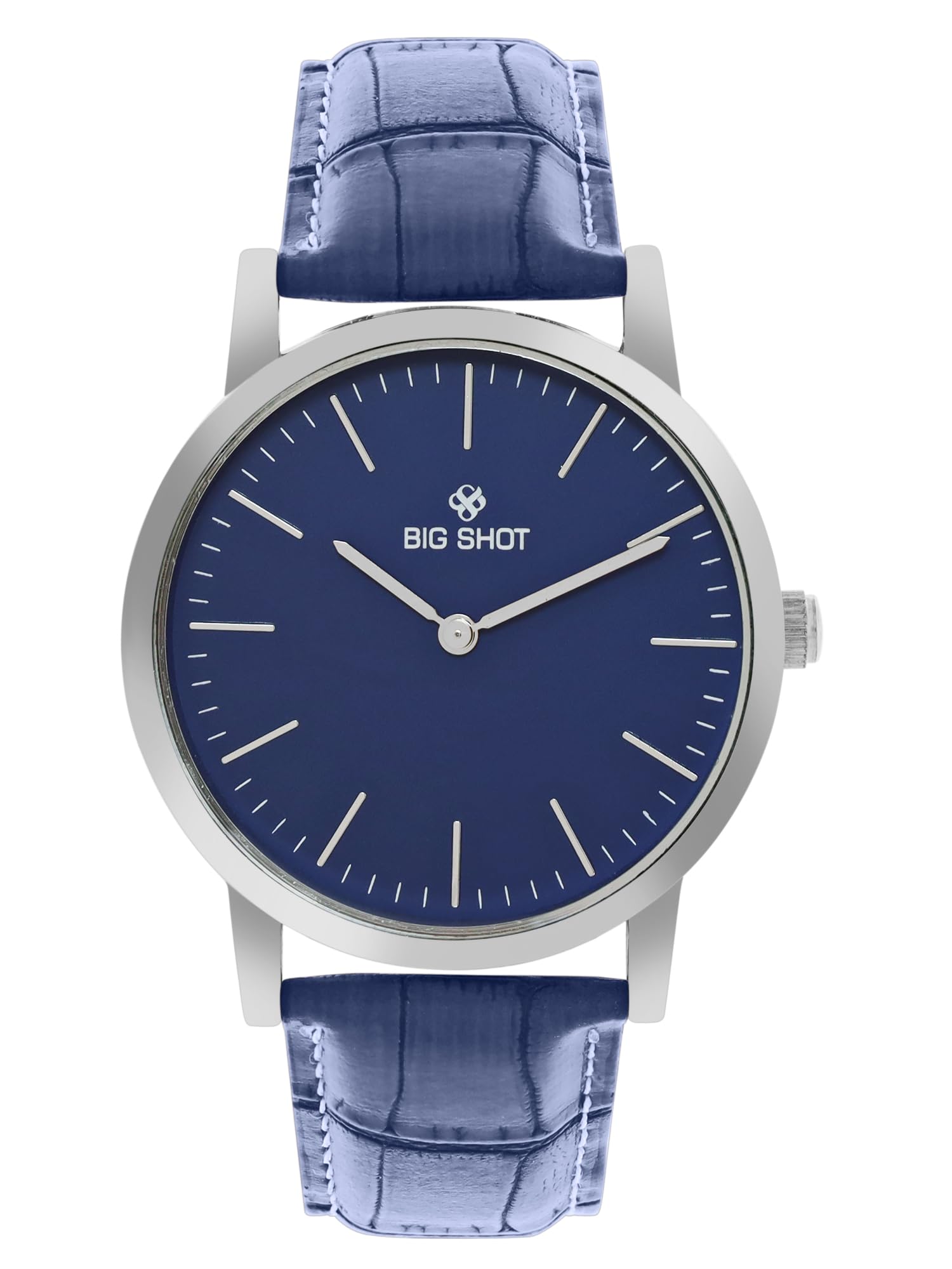 BIG SHOTMinimalist Analog Sleek Watch with Leather Strap, for Men (BSM001B)