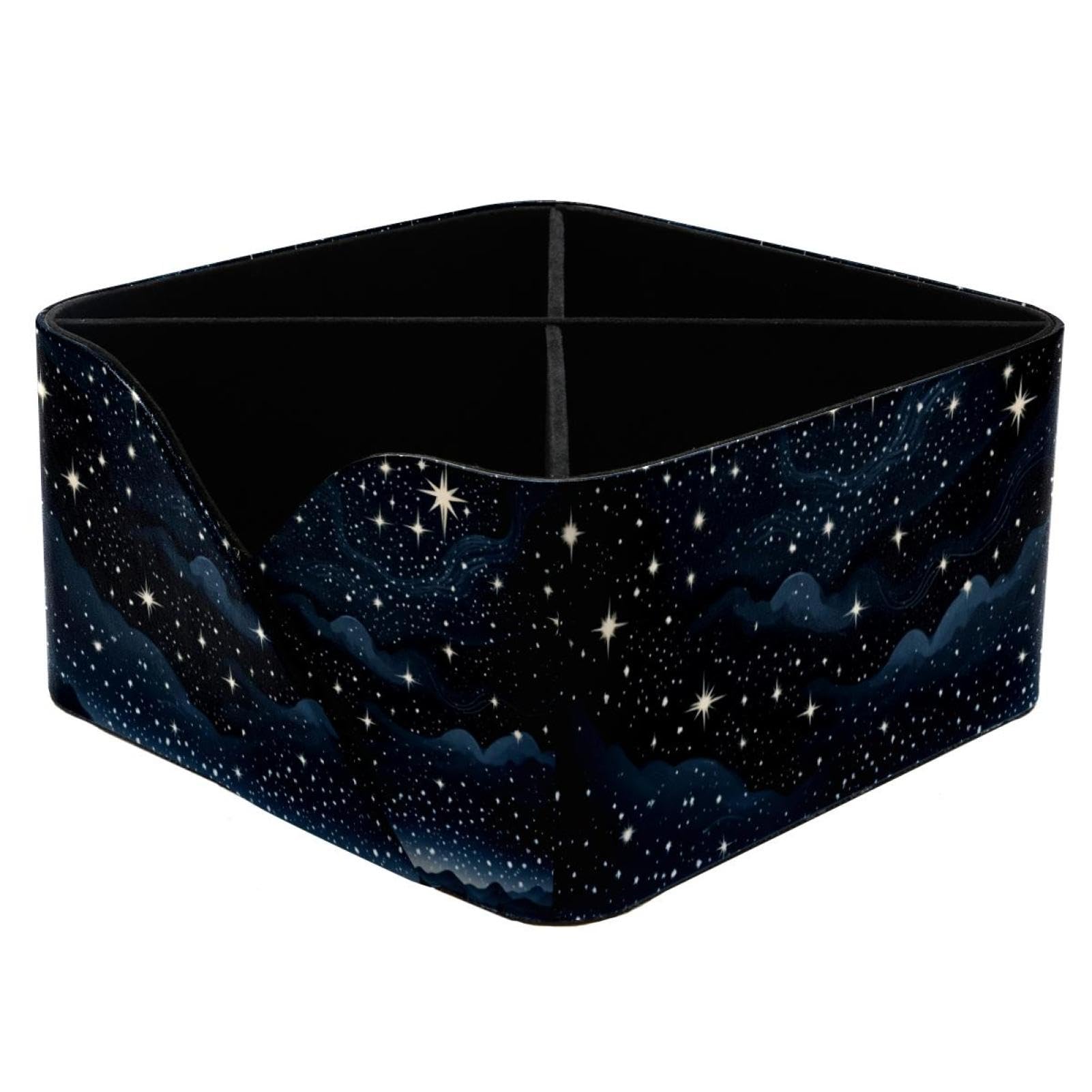 Boîte de rangement polyvalente ciel étoilé noir pour organiser vos essentiels
